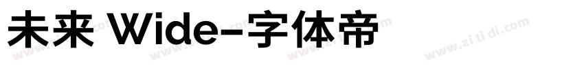 未来 Wide字体转换